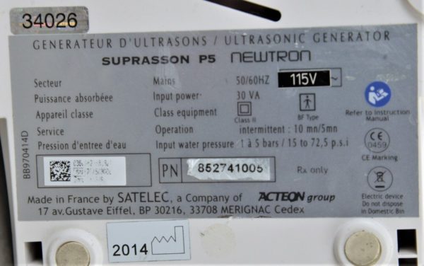 ACTEON Satelec Suprasson P5 Newtron Dental Ultrasonic Generator 852741005