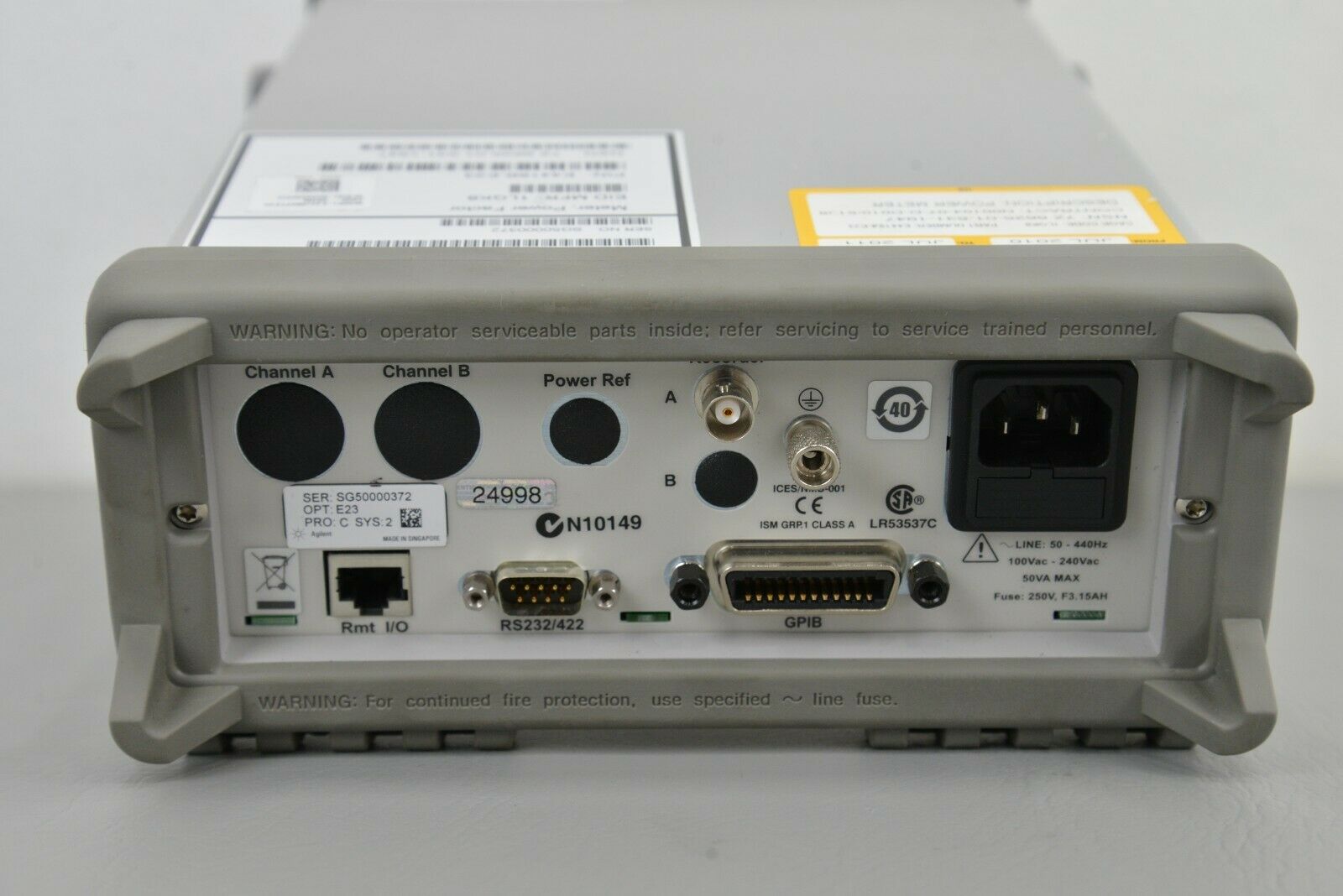 Agilent E4418B EPM Series Power Meter w/ 8481A & 8481D Power Sensor OPT: E23