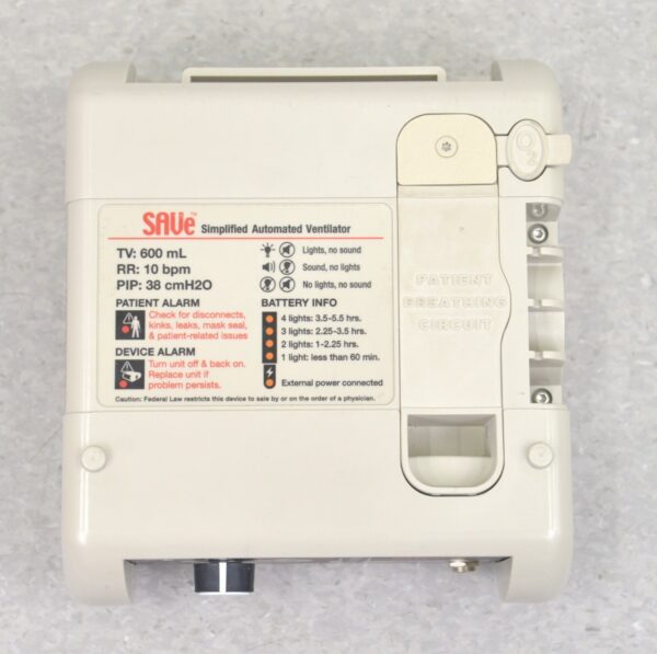 Automedx SAVe Simplified Automated Ventilator E10478 600x10 W/ Accessories