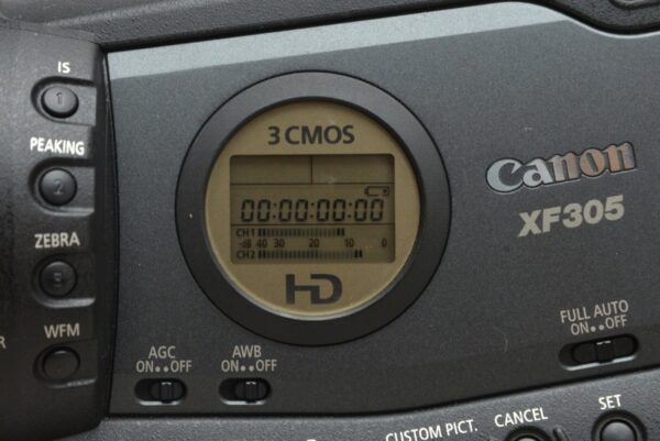 Canon XF305a HD 3CMOS CF 1080i 18x Zoom Video Camcorder With Battery