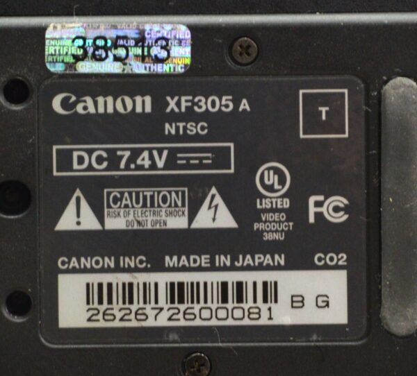 Canon XF305a HD 3CMOS CF 1080i 18x Zoom Video Camcorder With Battery