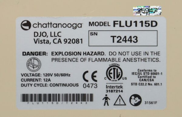 Chattanooga FLU115D Fluidotherapy Double Extremity Dry Heat Therapy Unit