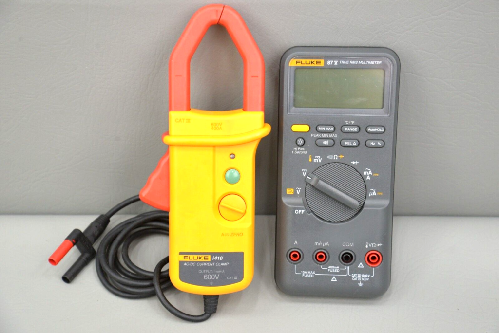 Fluke 87 V True RMS Digital Multimeter with i410 AC/DC Current Clamp