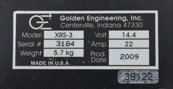 Golden Engineering XRS-3 X-Ray Source Portable Generator 14.4V XRS3
