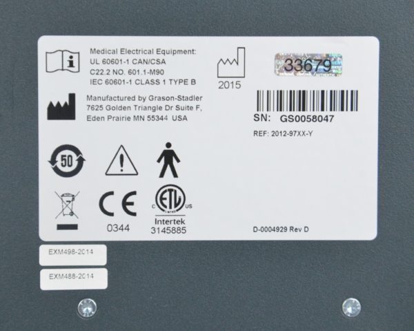 Grason Stadler Audiostar Pro 2012-97XX-Y Audiometer
