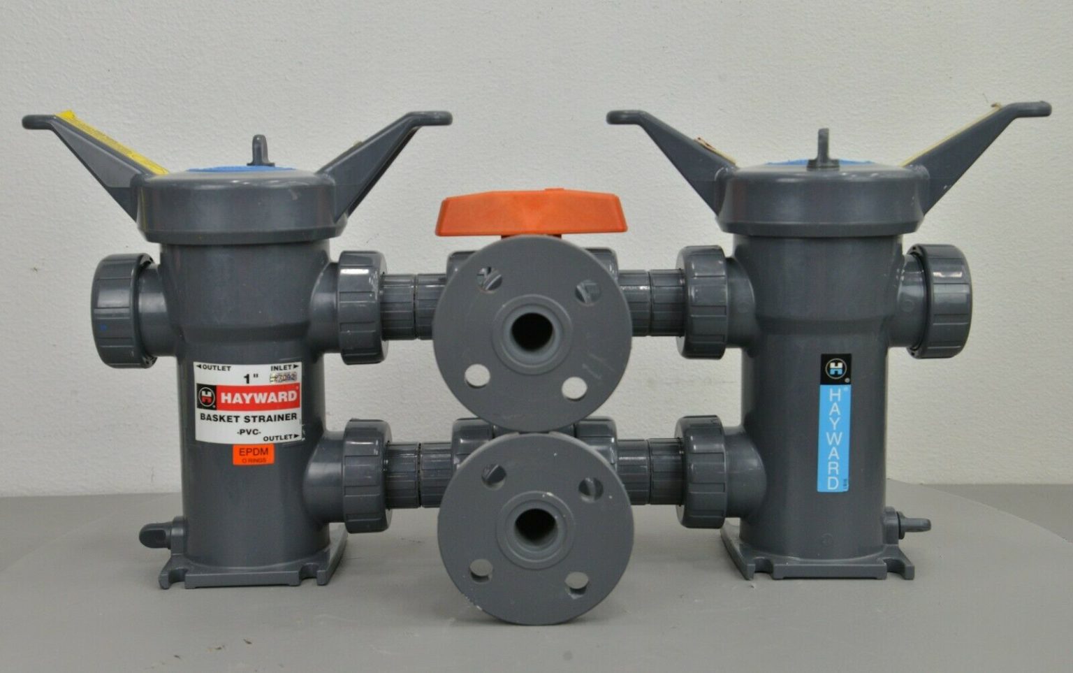 Hayward DB1100ST 1" PVC Duplex Basket Strainer w/ Two BS11001/32