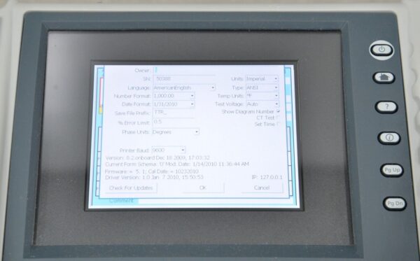 Megger TTR320 Transformer Turn-Ratio Test Set