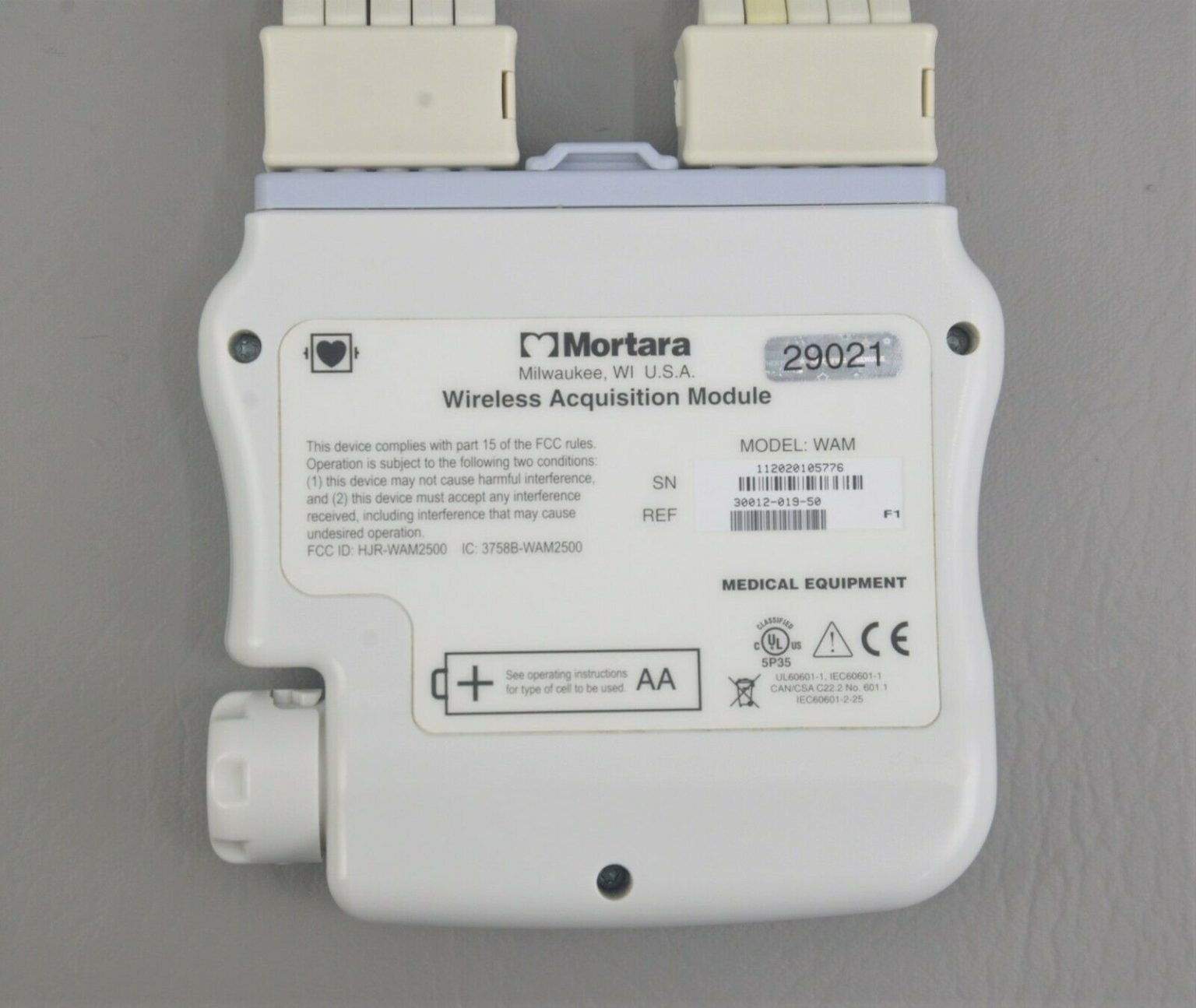 Mortara WAM 12Lead Wireless Acquisition Module 3001201950 w/ 10Lead