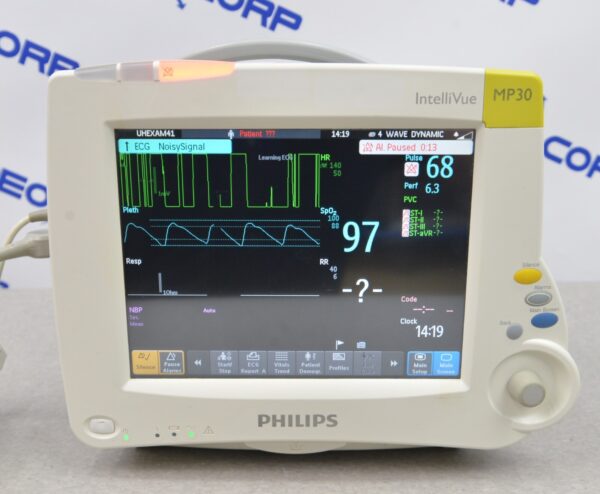 Philips IntelliVue MP30 Patient Monitor W/ IntelliVue G5, IntelliVue X2, SpO2, ECG & NBP