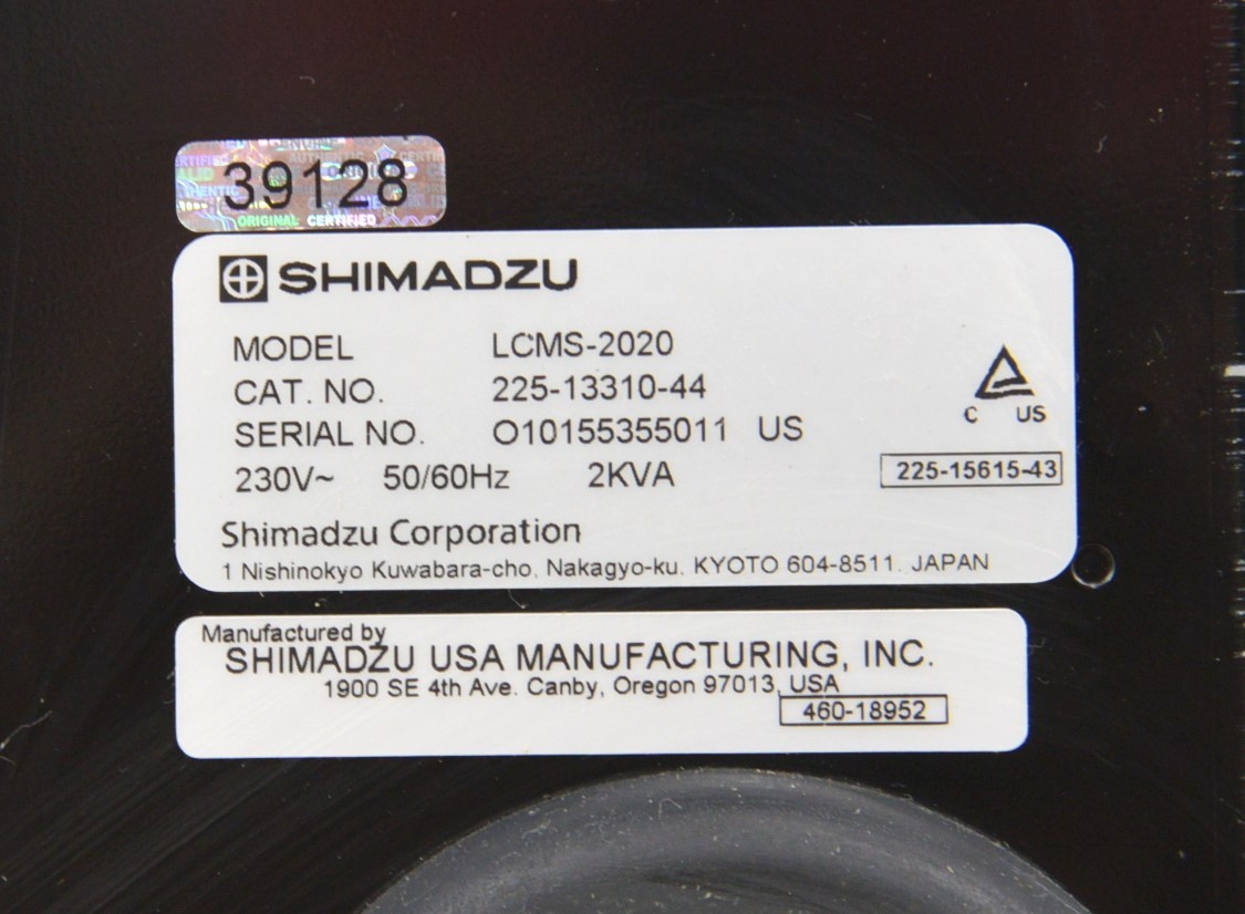 Shimadzu LCMS-2020 Single Quadrupole Liquid Chromatography Mass