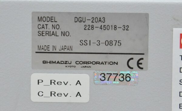 Shimadzu Prominence DGU-20A3 Degasser W/ Reservoir Tray & Accessories