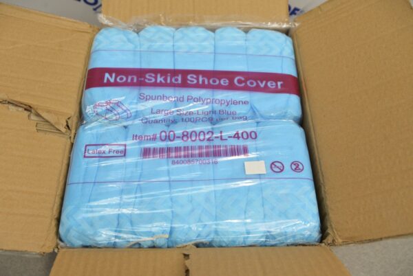 Spunbond Polypropylene Large Blue Non-Skid Shoe Covers 00-8002-L-400 Case of 400