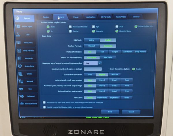 Zonare Mindray ZS3 Ultrasound System REF 88000-00 with Mobile Cart