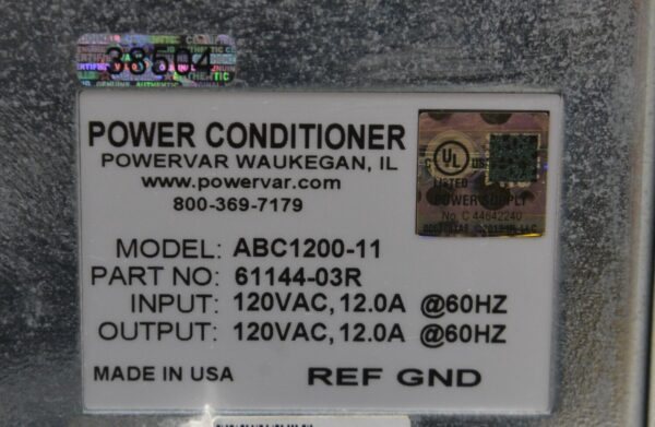 Ametek Powervar ABC1200-11 Power Conditioner