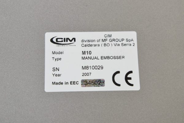 CIM Card Imaging Master M10 Manual Debosser Dog Tag Machine