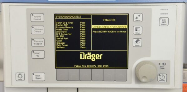 Drager Fabius Tiro Anesthesia Machine 8608400-05