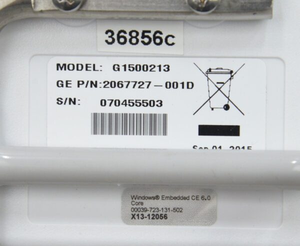 GE Datex-Ohmeda Anesthesia Machine 15" Display Unit G1500213