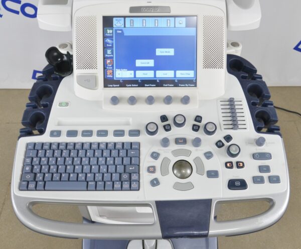 GE Logiq E9 Ultrasound System 5205000-5 W/ C1-5 & 9L-D Transducers