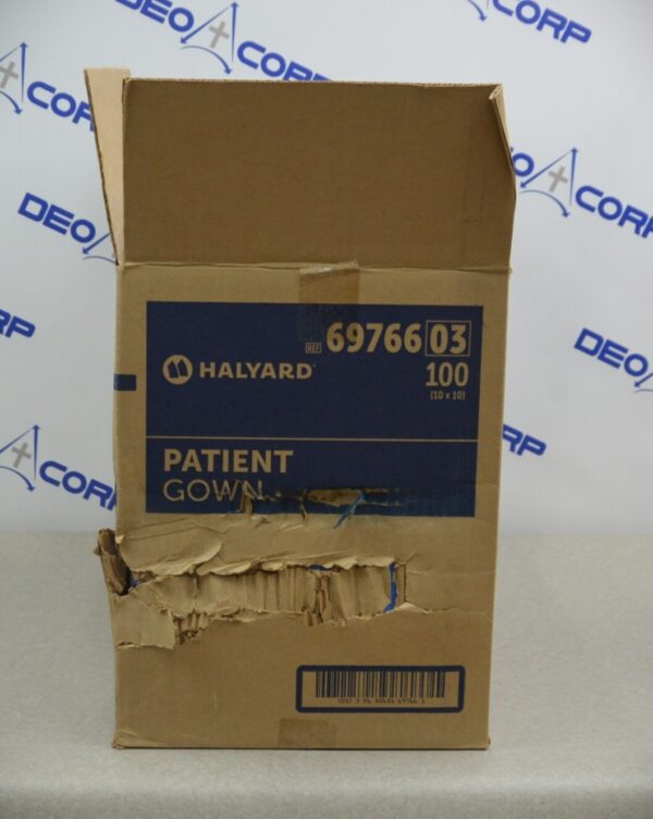 Halyard 10 Piece Patient Gown 69766 Universal Size Blue Case of 10