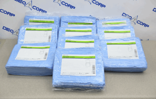 Halyard 10 Piece Patient Gown 69766 Universal Size Blue Case of 10