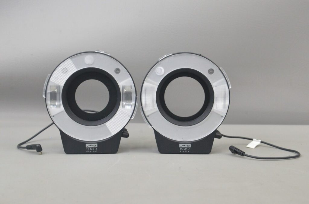 Lot of 4 Metz 15 MS1 Digital Flash Ring with Adaptor Rings Rhino
