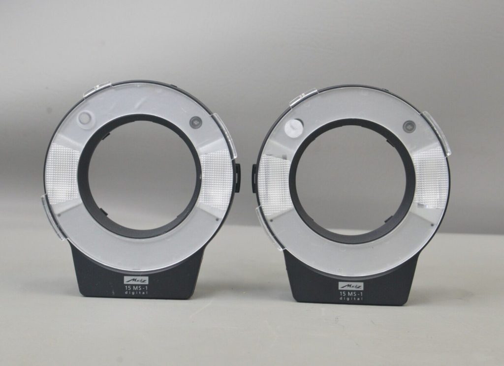 Lot of 4 Metz 15 MS1 Digital Flash Ring with Adaptor Rings Rhino
