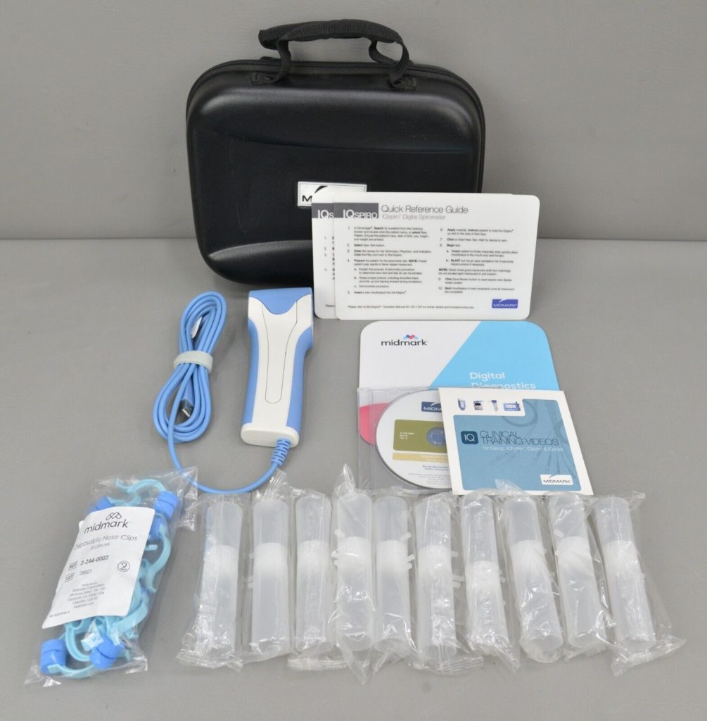 Midmark IQspiro Digital Spirometer with Case and Accessories Rhino