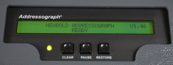 NewBold Addressograph 320 Embossing Machine With Keyboard & Case