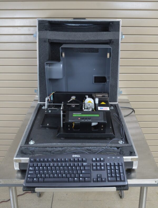 NewBold Addressograph 320 Embossing Machine With Keyboard & Case