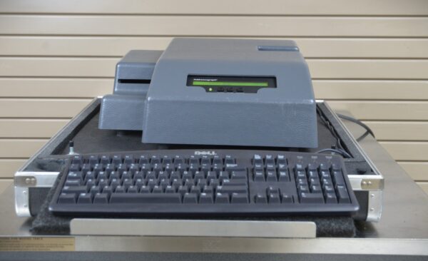 NewBold Addressograph 320 Embossing Machine With Keyboard & Case