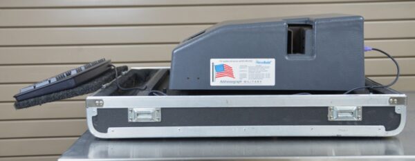 NewBold Addressograph 320 Embossing Machine With Keyboard & Case