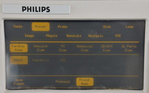 Philips HP Sonos 5500 M2424A Ultrasound System W/ Philips 21221A Doppler Probe
