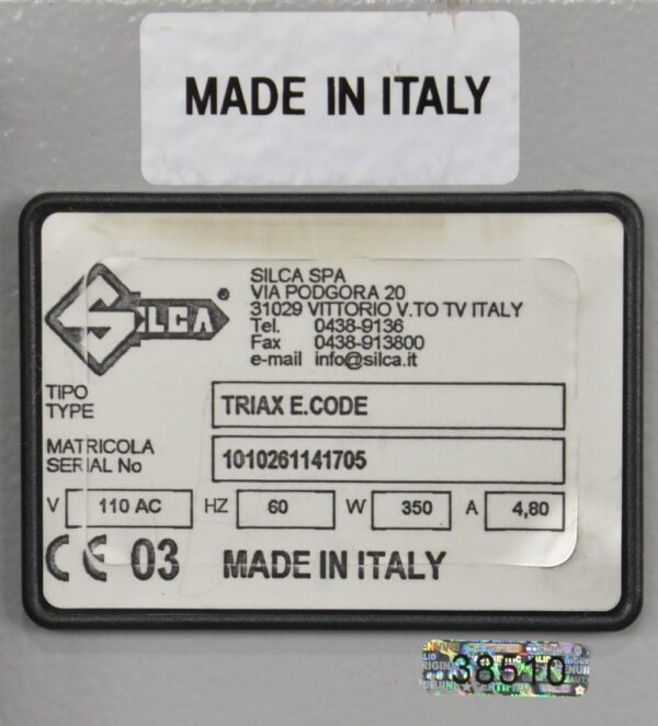 Silca Triax E Code Electronic Automatic Key Cutting Machine
