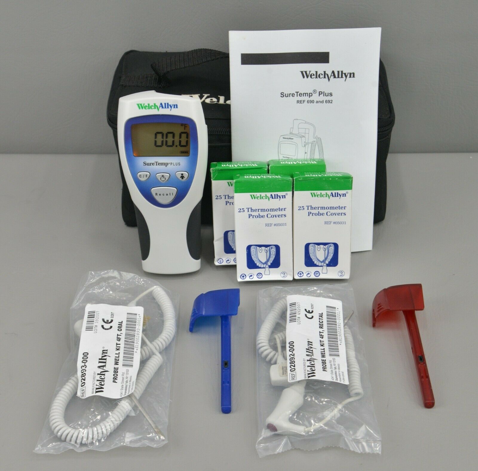 Welch Allyn Model 692 SureTemp Plus Thermometer w/ Oral & Rectal Probes