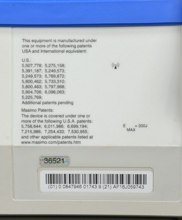 Zoll R Series ALS Defibrillator Monitor W/ CO2, Masimo SpO2, 3-Lead ECG & Printer