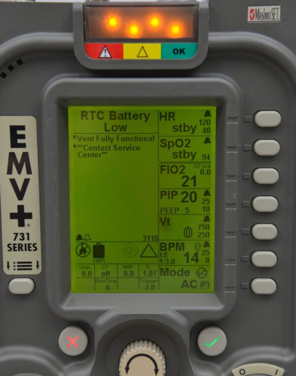 Zoll Uni-Vent EMV+ 731 Series Ventilator W/ Masimo SpO2