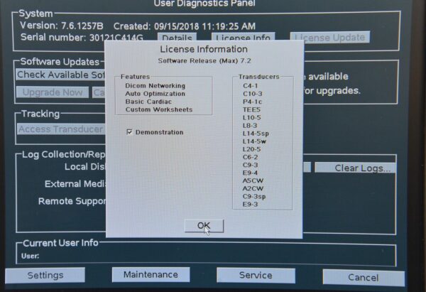 Zonare Mindray ZS3 Ultrasound System REF 88000-00 W/ Zonare P4-1c Transducer