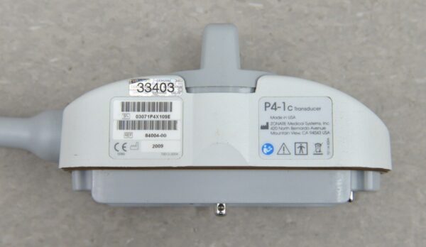 Zonare Mindray ZS3 Ultrasound System REF 88000-00 W/ Zonare P4-1c Transducer
