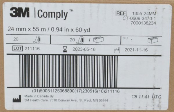 3M Case of 20 Comply Tape 1355-24mm