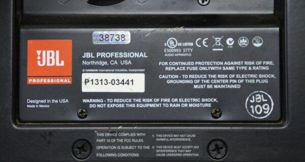 Case of 2 JBL PRX715 Two-Way Active Full-Range Main System/Floor Monitor