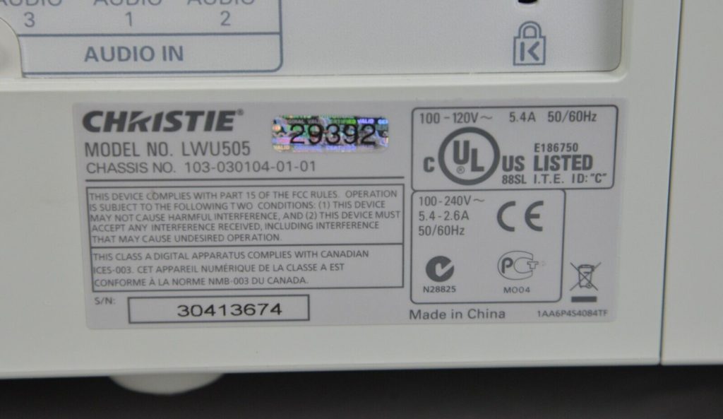 Christie LWU505 Full HD LCD 1080p Theater Projector Rhino Trade LLC