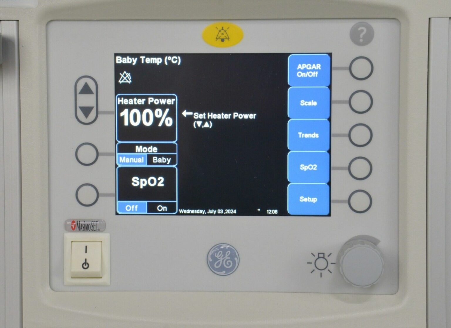 GE Healthcare Panda Ires Bedded Baby Warmer Masimo SpO2 1502 T-Piece ...