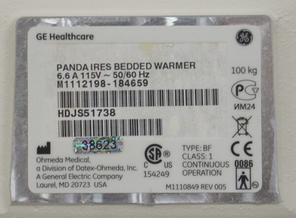 GE Healthcare Panda Ires Bedded Baby Warmer Nellcor SpO2 1502 T-Piece Blender & Scale