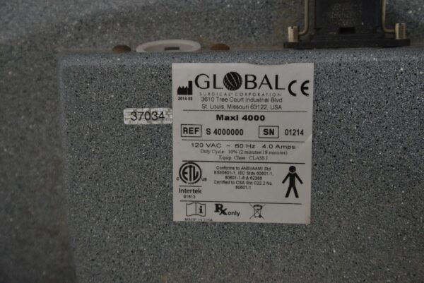 Global SMR Maxi 4000 ENT Power Exam Chair Full Swivel w/ Exam Light