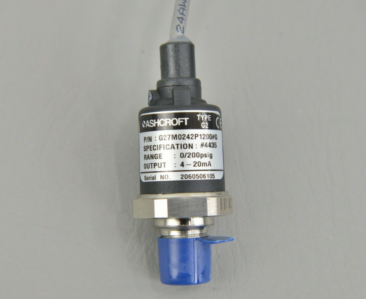New Ashcroft G2 Pressure Transmitter G27M0242P1200G 0200psig 420mA