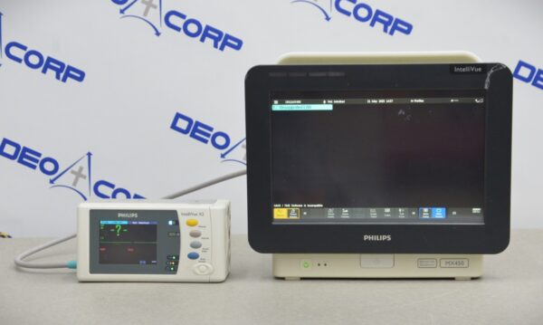 Philips IntelliVue Patient Monitor MX450 866062 W/ IntelliVue X2, Masimo, Patient Monitor, NiBP, SPO2 12-Lead & Temp