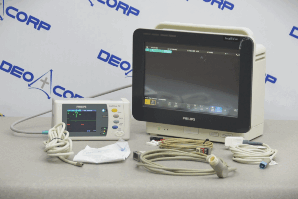 Philips IntelliVue Patient Monitor MX450 866062 W/ IntelliVue X2, Masimo, Patient Monitor, NiBP, SPO2 12-Lead & Temp