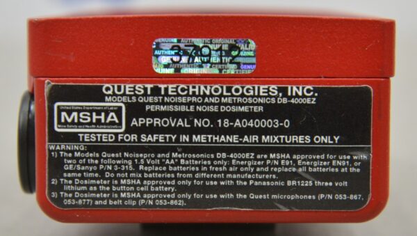 Set of 5 Quest NoisePro DL Dosimeter W/ QE 7052 Microphone & Case